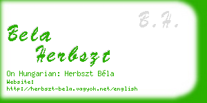 bela herbszt business card